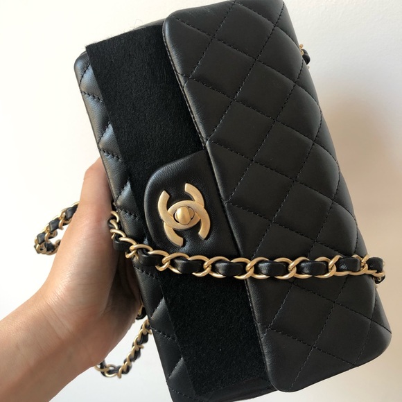 Chanel Classic Mini in Brushed Gold Material NWT - Picture 2 of 8